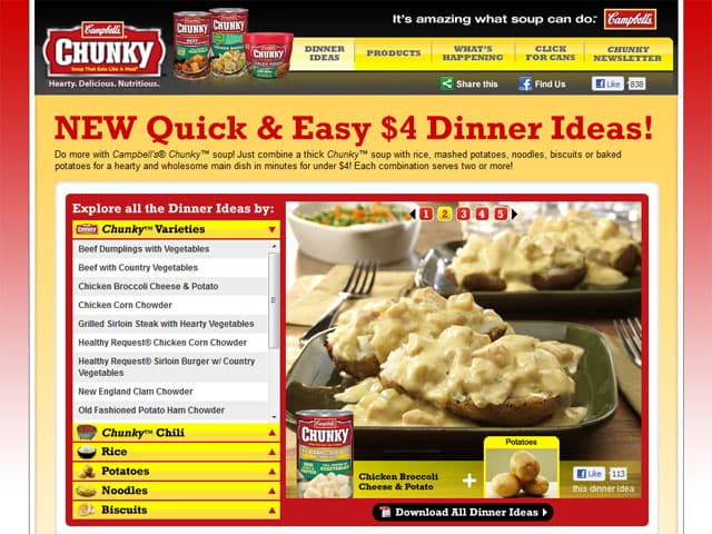 Campbell's Chunky ~ Dinner Ideas